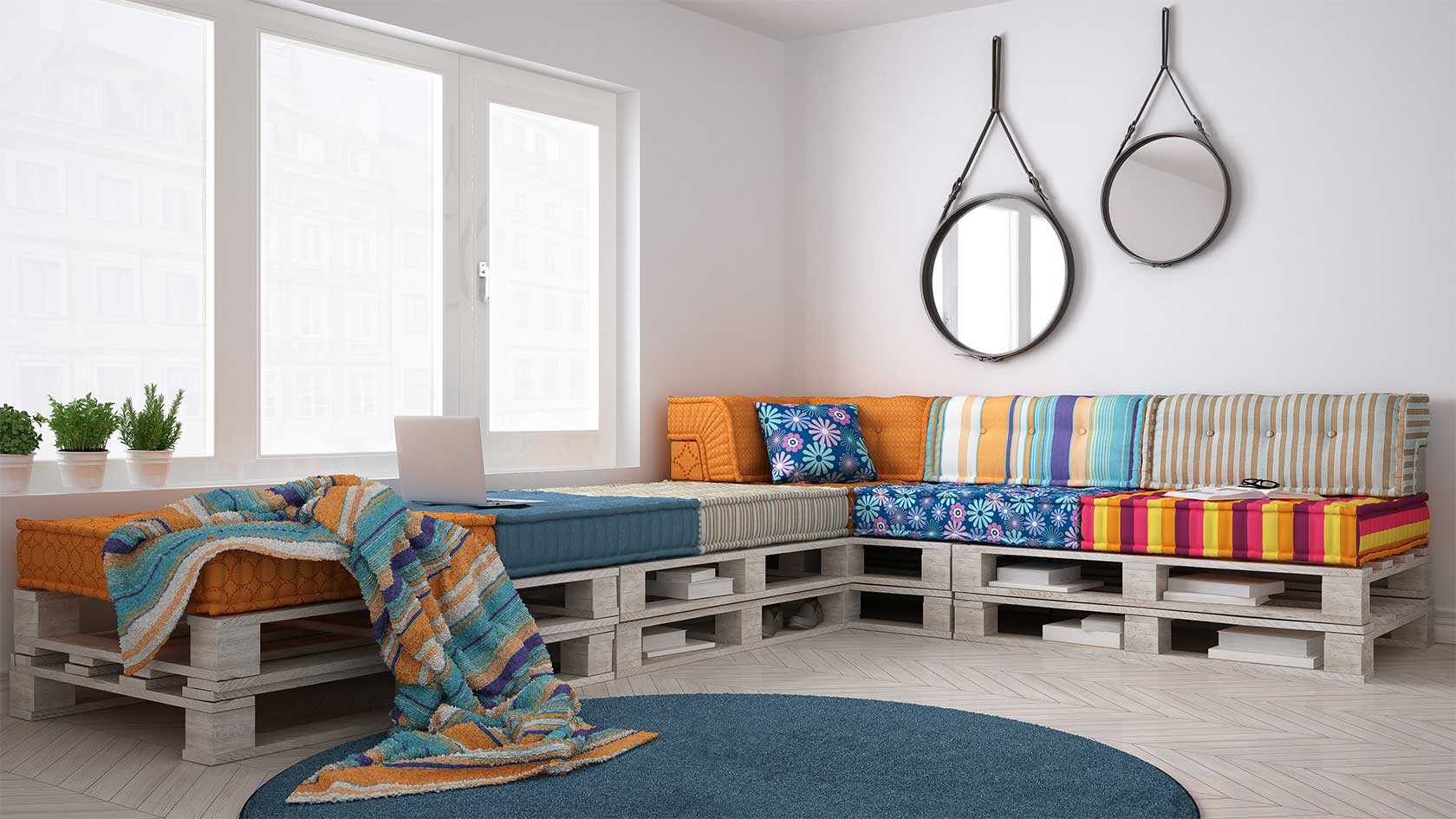 Recycle Pallets Living Room Sofa