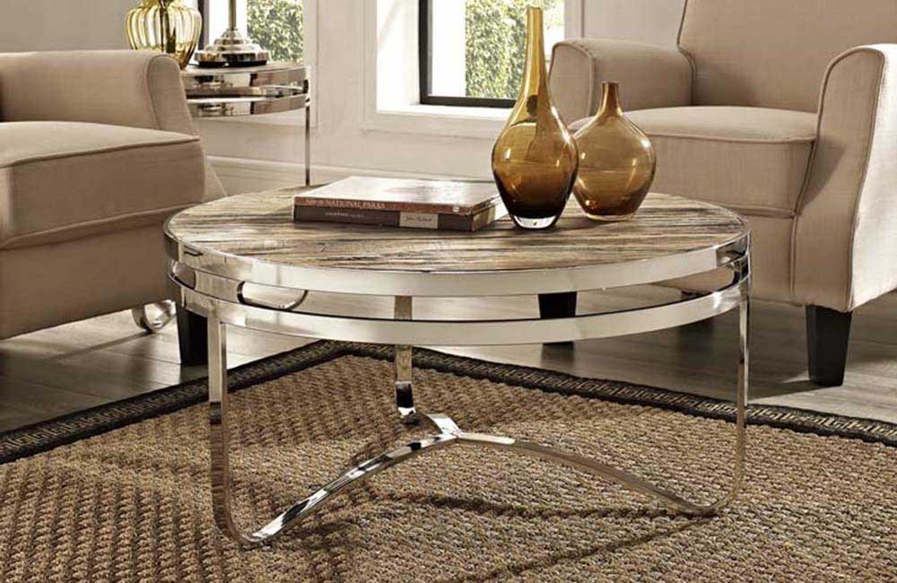 Cesar Wood Top Coffee Table