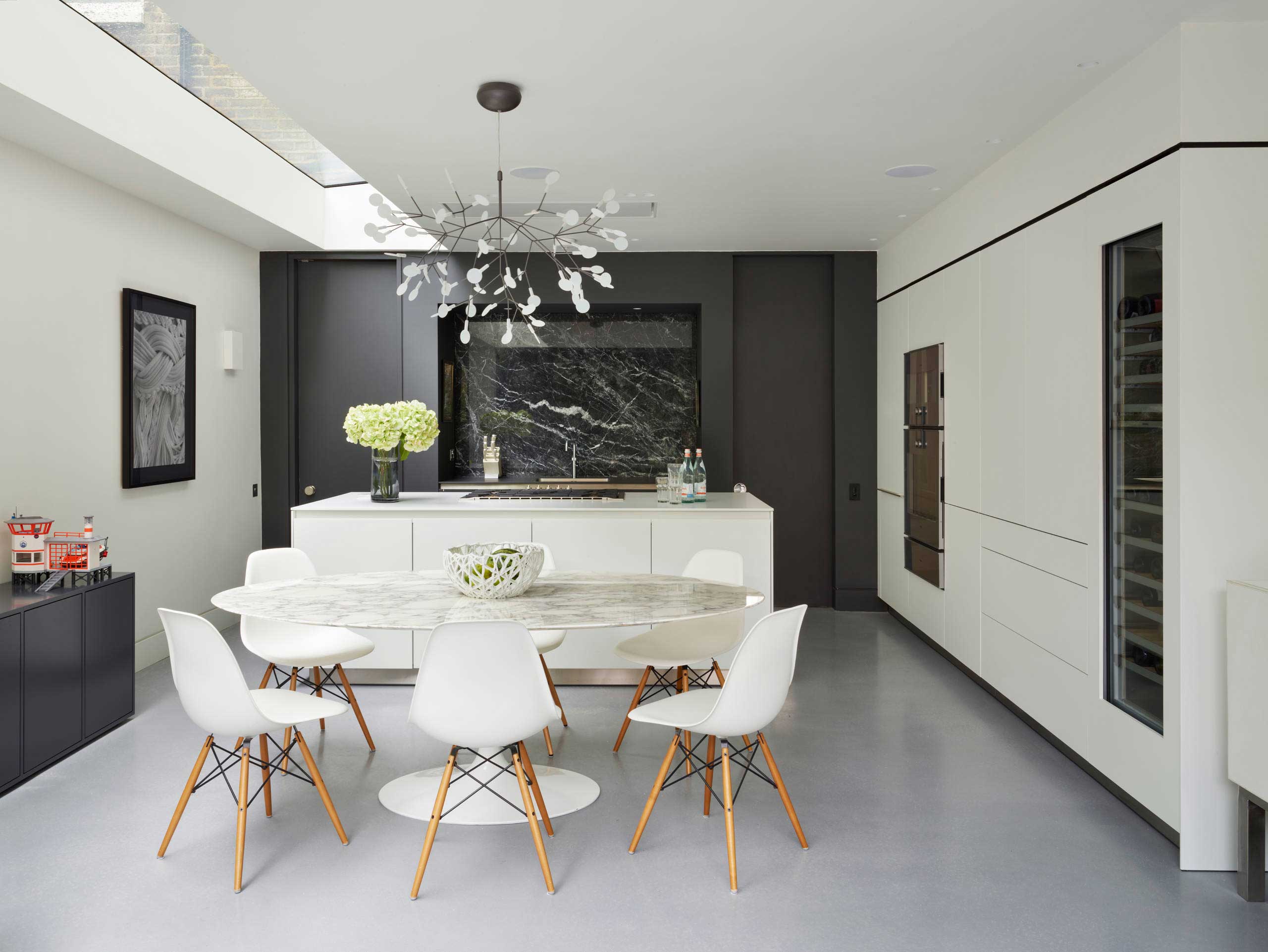 Monochrome Dining Room