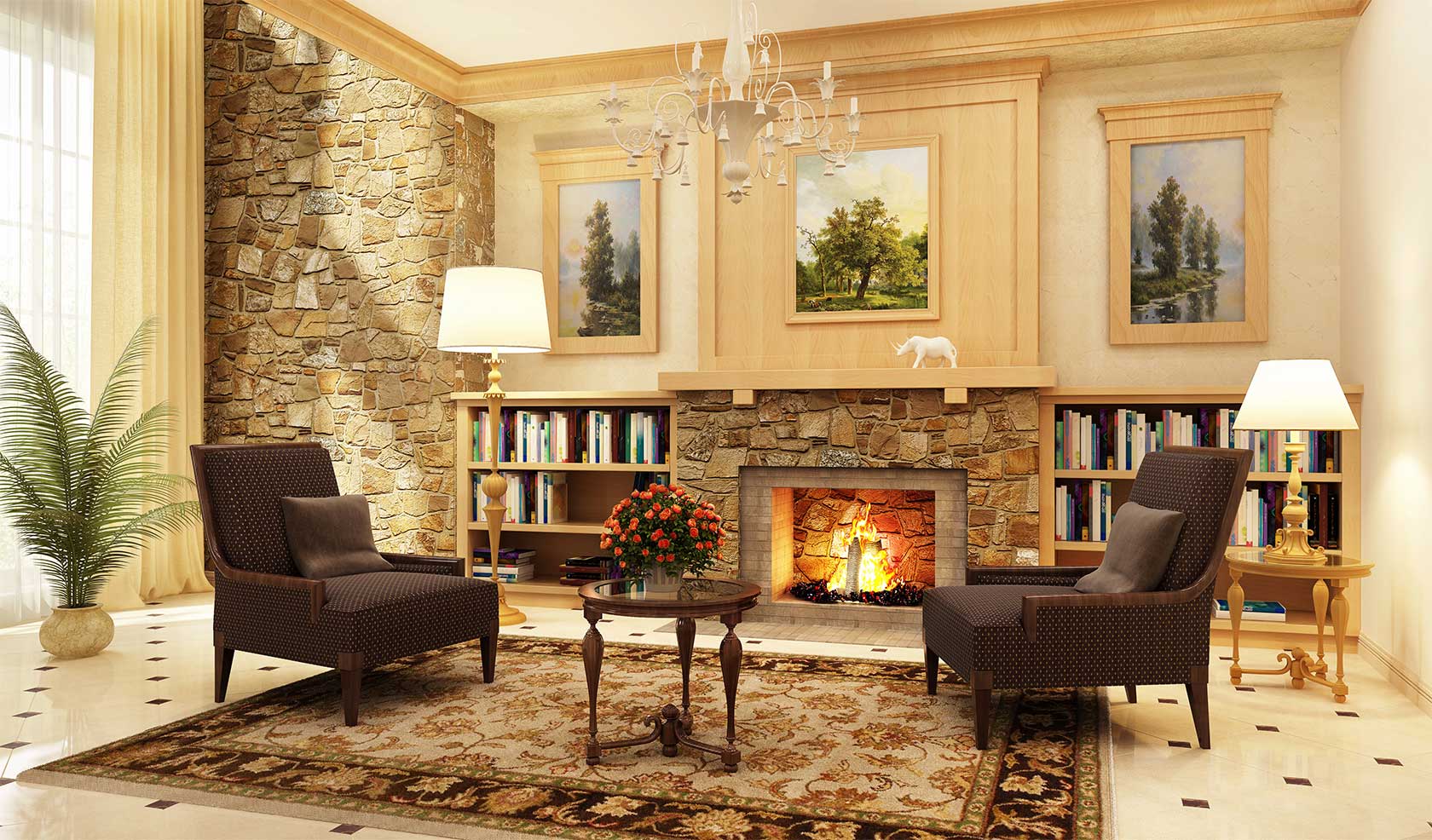 Stylish Fireplace